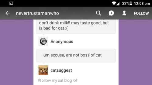 dandymeowth:clitcheese:@catsuggest is such a TERF that it affects tumblr’s algorithm. they also run 