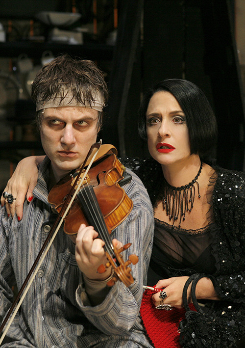 playbill:  TODAY IN THEATRE HISTORY: In 2005, Michael Cerveris and Patti LuPone star in an unusual revival of Sweeney Todd. Under the direction of John Doyle the ten cast members also serve as the orchestra, doubling on musical instruments when they are