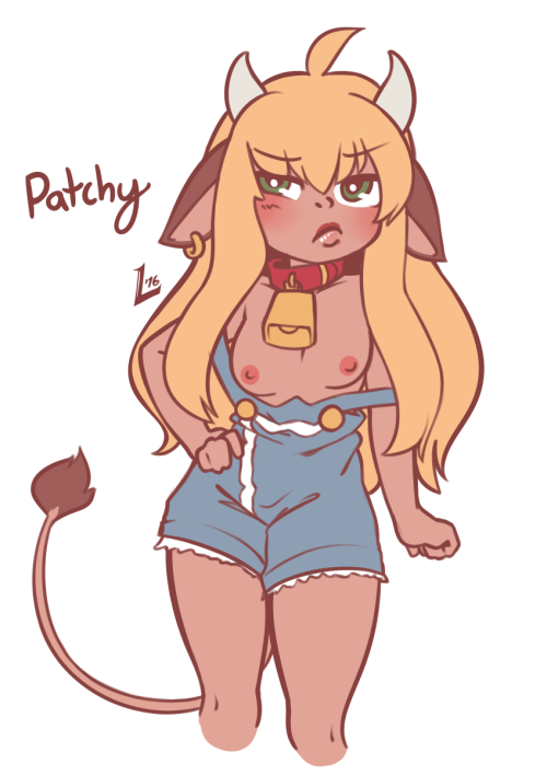 luetedraws:  more characters for this blog? yes pleasepatchy is a farm-bred cowgirl who never got the “udders” that her sisters have by their very nature, and she has a bit of a complex about that. :)