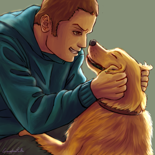 Haven’t drawn in two months, so here’s some stuff to warm up with: Lin and Doug with dogs! Played wi