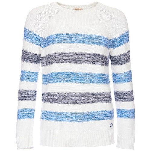Women's Barbour Dock Knit Sweater - Blue Stripe Liked On Polyvore (see More Blue Sweaters)