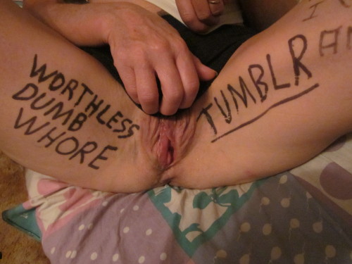 worthlessdumbwhore:  me  Stupid slut loves to be used