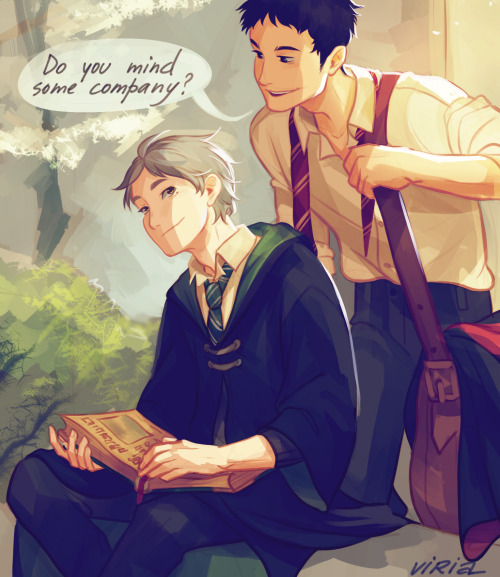 viria:Because apparently Haikyuu!! and Hogwarts are things that are absolutely necessary to combine.I figured for now I’ll go only for senpais because the uni starts on monday again, and finishing everything I planned to upload in one photoset would