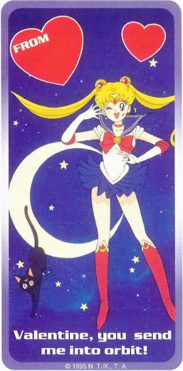 animenostalgia:Valentine’s day’s right around the corner–here’s scans of the American Sailor Moon Valentine cards (perfect to print out or email to friends for dose of 1995 in 2015.)