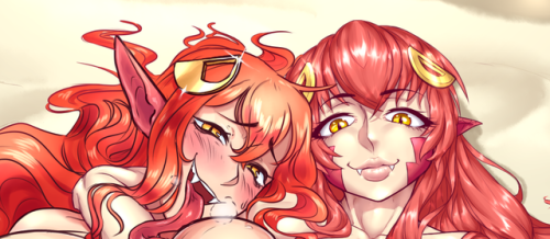 Two Miia collab commission’s I did with PlasmidHentai <3 You can find the full uncensored pics on