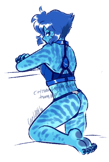 im having too much fun with the idea of chastity harnesses pressed on lapisit’d