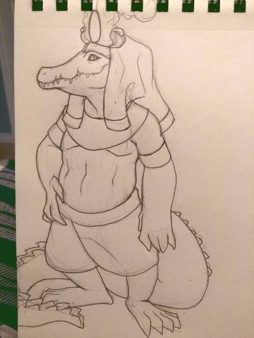 ironicallyspiritual: This is how I actually feel Sobek lately, with a bit of a tubby physique. I’m n
