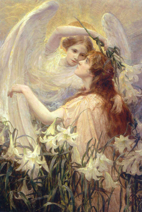 angelsinart:George Hillyard Swinstead, The Angel’s Message, 1905