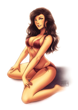 iahfy:  asami bikini pinup for patreon  o/////o  &lt;3 &lt;3 &lt;3