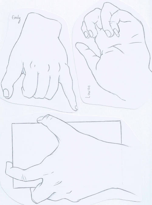 here are some observational life drawings of my hand and other people’s hands at uni =D