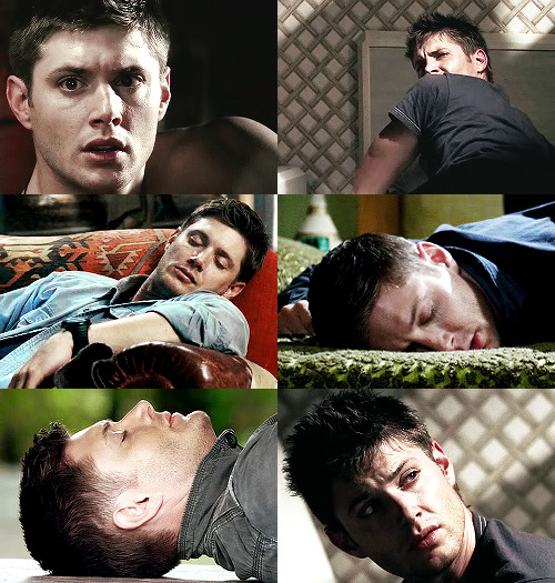 spncapsdaily: winnerwinnerchickndinner requested: Dean + Sleepy/Just Woke Up