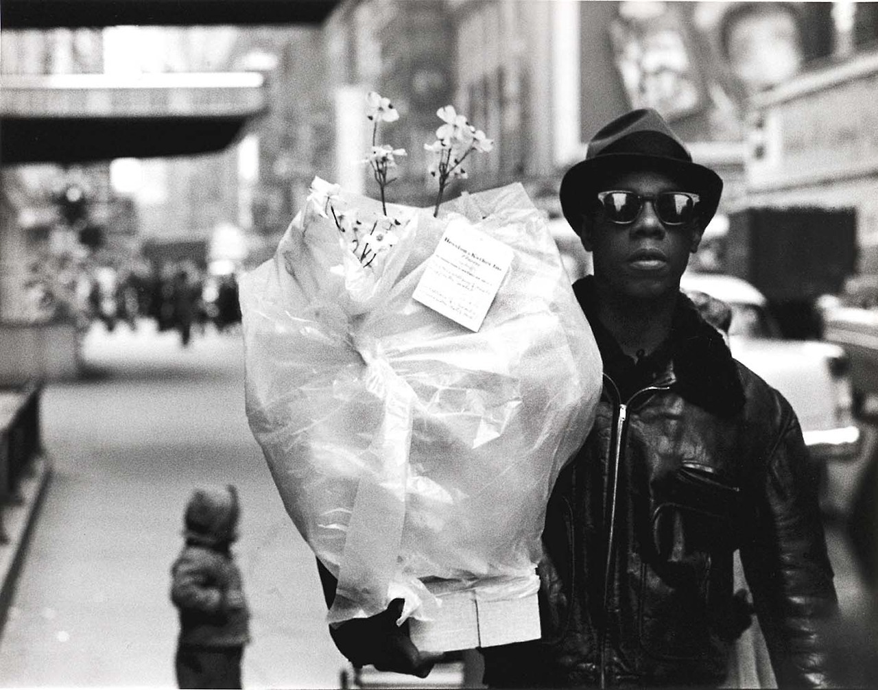 oldnewyorklandia: Frank Paulin, Flower Messenger, Times Square, 1956. 