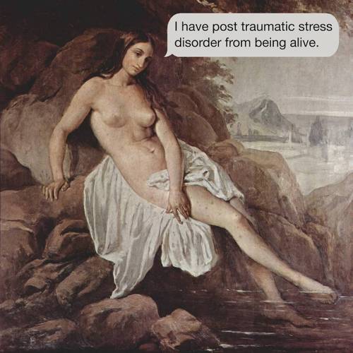 asylum-art-2:    Existentialist Text Messages Juxtaposed on Paintings by April Eileen Henry Instagram TextsFromYour April Eileen HenryExistentialist is an initiative of April Eileen Henry who wanted to converge art and  modern existentialist thoughts