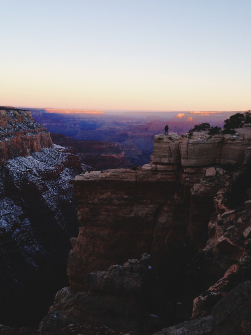 brutalgeneration:  Max Monty at sunrise, right before we hiked to the bottom. Grand Canyon National Park (by kevinrussmobile) 