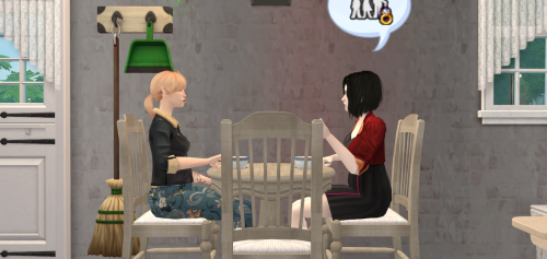 “So which hair should I use, baby? I think she’s a pigtails and miniskirt kind of sim, but&hellip; o