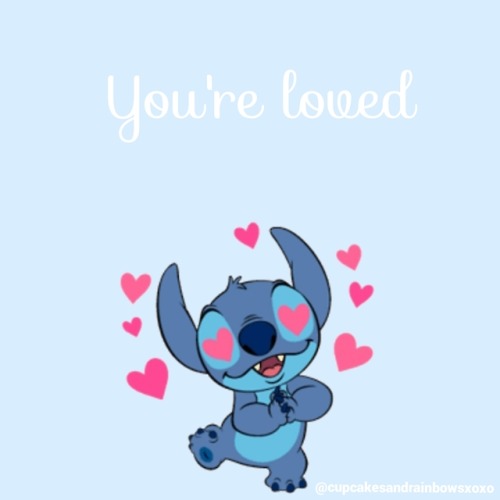 cupcakesandrainbowsxoxo:Stitch has some words of encouragement for you!