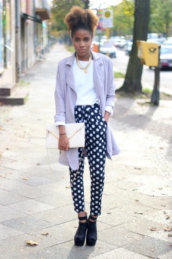 blackfashion:  the polka dot pants: http://bit.ly/1vcGHneCHECK