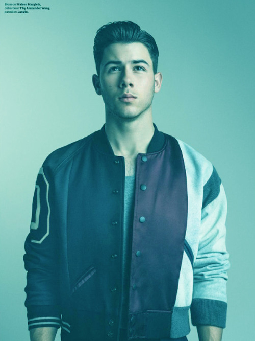 Nick Jonas for Têtu Magazine 2015.After appearing in a sporty cover photo shoot for Icon magaz