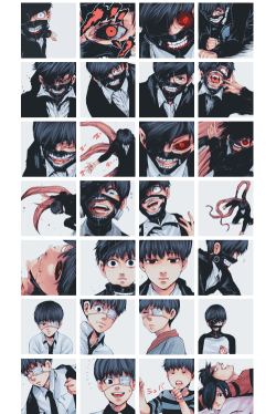 reisuzuya:  52 more faces of ken kaneki.  