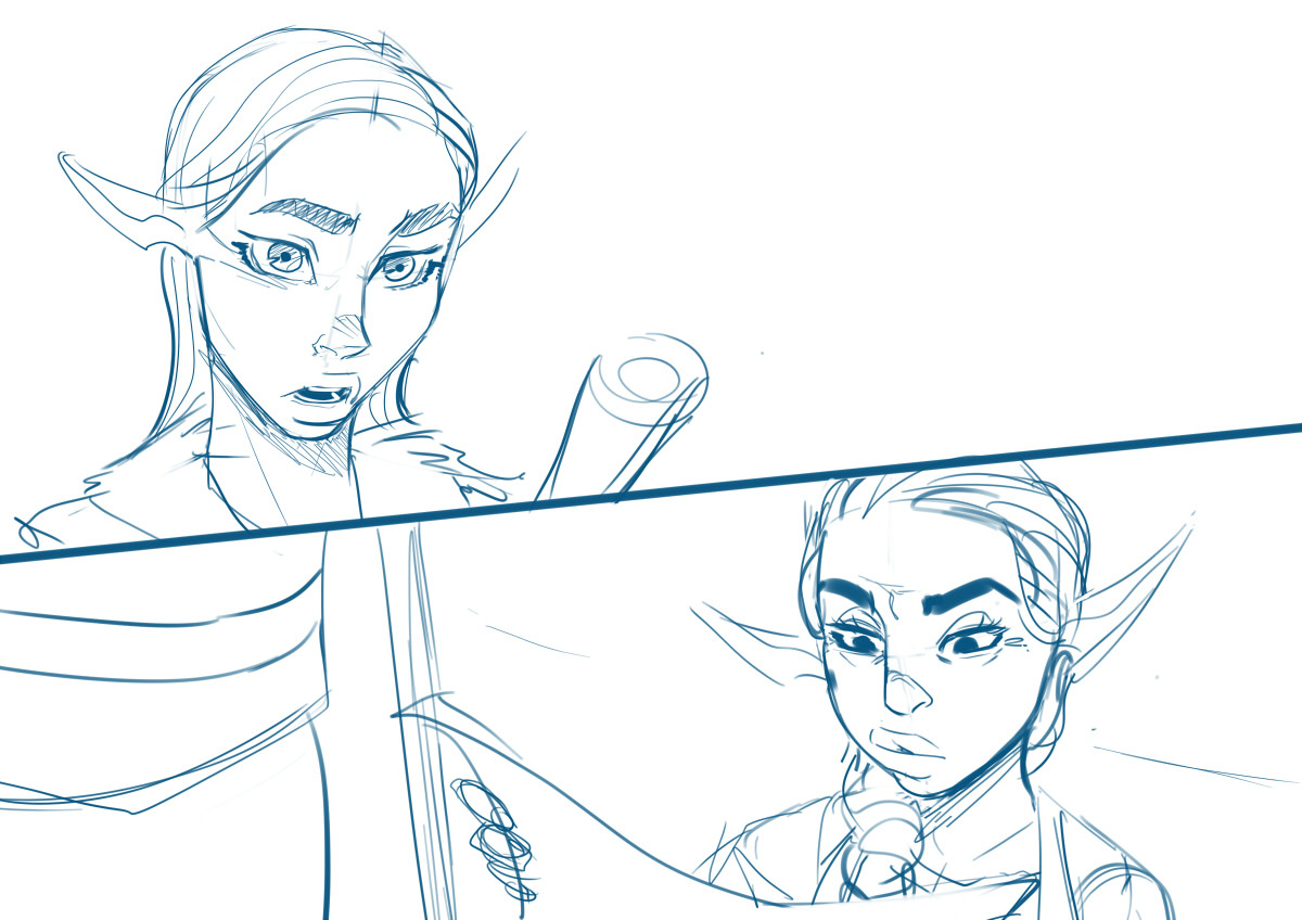 Whoo last second design changes. The elf will be blonde.  Patreon update:  683.55$