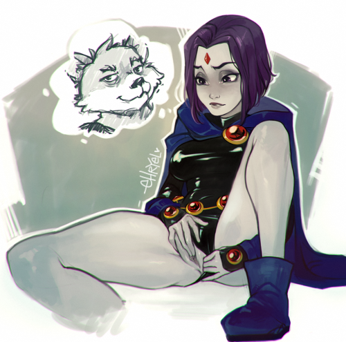 ehryel: Furry creatures… Raven from Teen Titansfrom last night’s commission stream