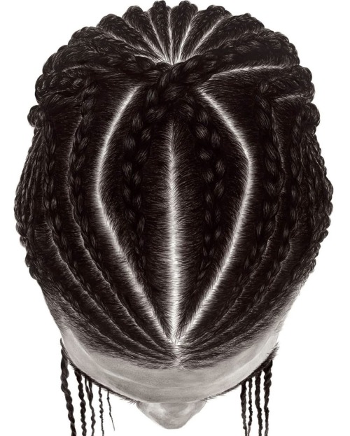 Hyperrealistic Braided Hair Paintings By So Yoon Lym