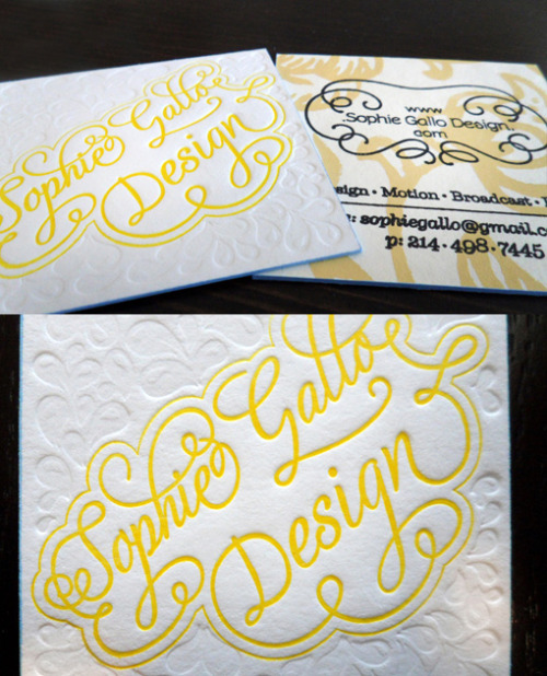 Some of my collection of Letterpress and Embossed business cards.