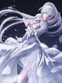 aeollon:   Doing RWBY fanart is always bittersweet for me. But a few days ago I  just woke up and did it without a thought. Funny how life works. I love  Weiss’ gown but I did want to take some liberties on it so it’d be more  true to her original