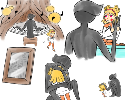 Anyone else played Deemo? I just thought it fit with Yinu. These are all from the game cutscenes.