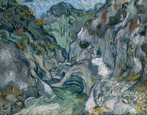 beyond-the-canvas:  Vincent Van Gogh, Ravine, 1889.