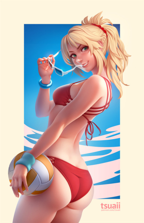 tsuaii:A pin-up commission of Mordred from Fate/Apocrypha!— Twitter • Patreon • Gumroad