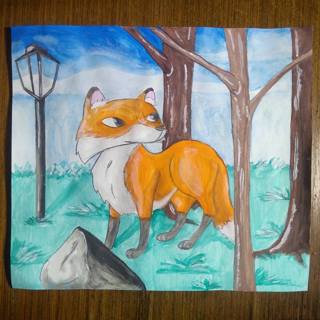 Respondendo a @sophi Raposa fofinha fox #pintar #pintando #desenhos #