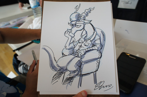 bakpony:  JJ’s sketches from Gala Con 2013. Part  1/5.  My good friend Bak took photos of all my Pics! Here they are!