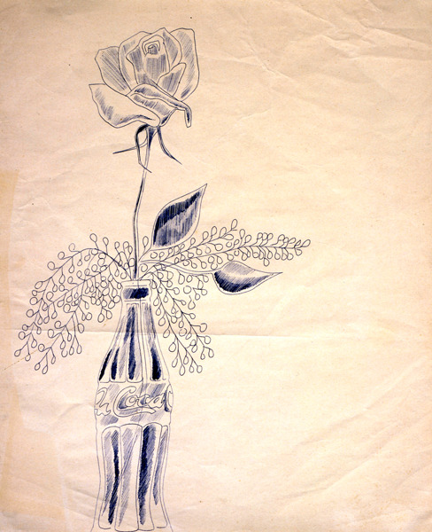 Still life Flowers -  Andy Warhol  1950&rsquo;sEarly works