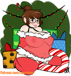 sucre-boo: Happy Holidays! Full image of the Xmas Mei preview I posted recently! Consider supporting me on Patreon to get early access to more upcoming image like this! Patreon 