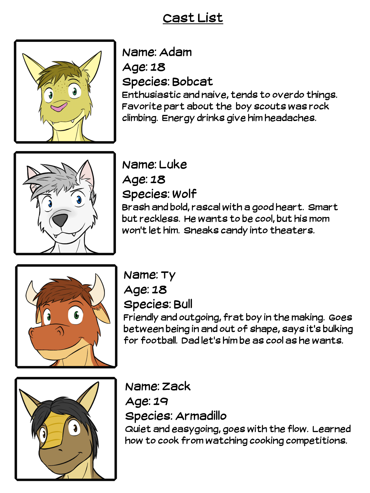 Roughin’ It - Cover and Bio PageAdam and friends go on a camping trip.  Male bonding