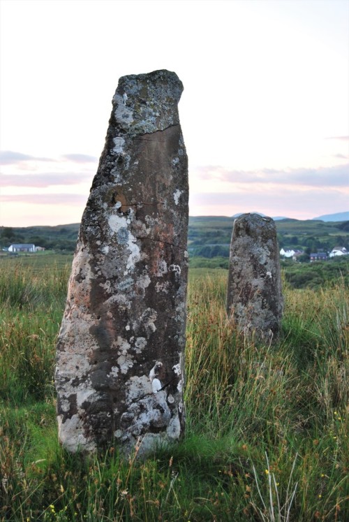 Baliscate standing stones, Isle of Mull, Scotland 2017 In moorland close to Baliscate, three standin