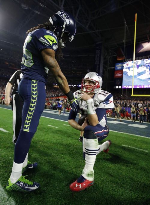 sbnation:Richard Sherman was the first to congratulate Tom Brady.(Photos by USA TODAY Sports) murder