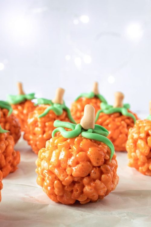 fullcravings:Rice Krispie Pumpkins