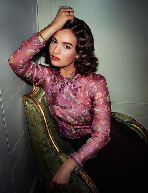 Lily James photographed for The Pursuit of Love (2021) 