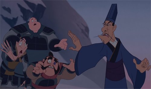 the-ice-castle:  You know, one thing i like about Mulan is how Yao, Ling and Chien Po don’t really seem to care about the fact that Mulan is a girl. I mean, when they find out, they are visibly perplexed  But even so, they rush and try to help her when