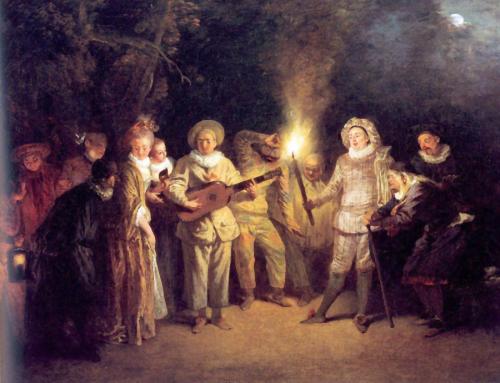 Love in the Italian Theater, Jean-Antoine Watteau, 1714