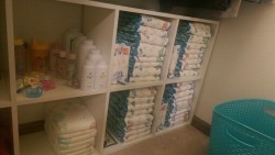 babytigerrawr:   Finally got my diapers organized! #snuggies #littlepawz #datpowder #pacistash 