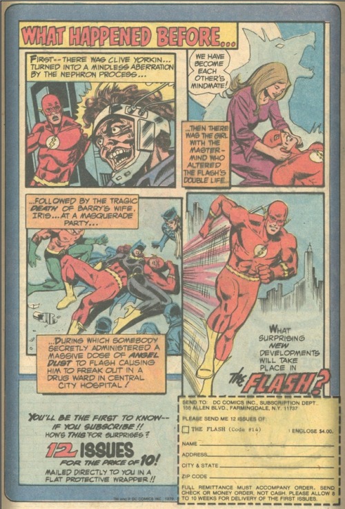 The Flash v1 (Ross Andru run)In 1979, something BIG happened to the Flash - longtime editor Julius S