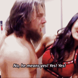 barraging:  Daniel Bryan and Brie Bella, the couple of the year winner!