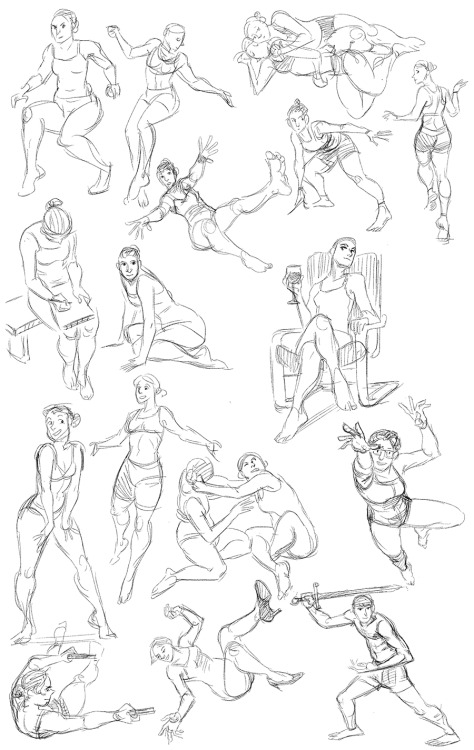 Sketches, studies and doodles. Referencing photos from:www.senshistock.com/sketch/#ph