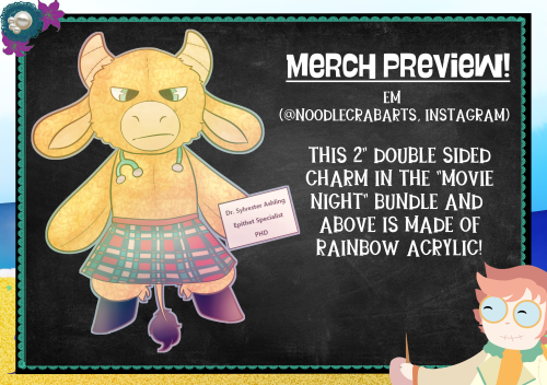  Today’s preview is of @noodlecrabarts​ adorable Dr. Beefton plushie charm! It’s in the 