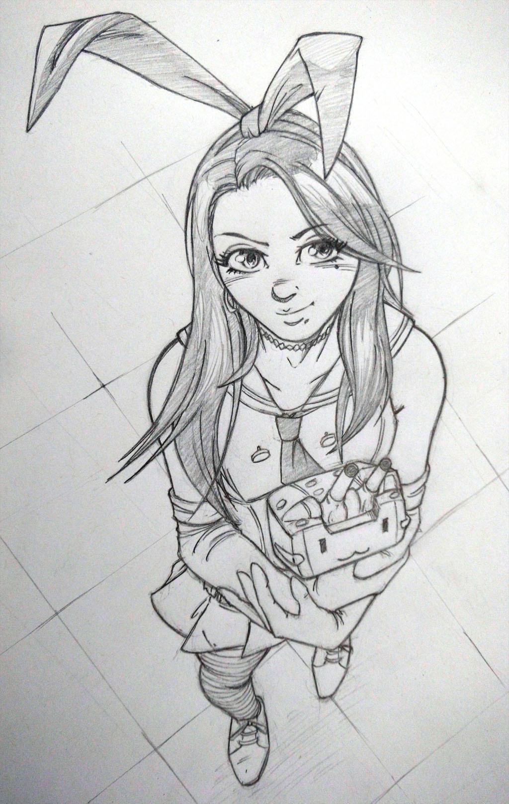 yagamisix:A sketch inspired in Lunas Shimakaze cosplay. Isn’t she adorable? Oh