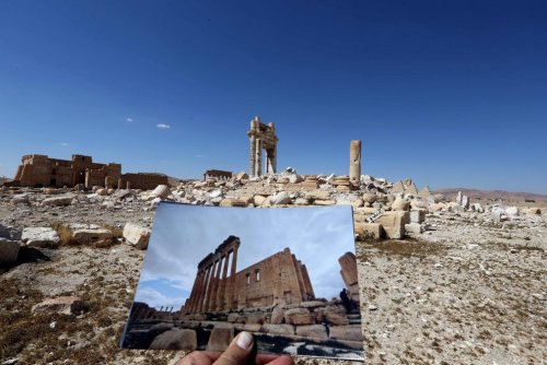 daisyskindajewish:  westsemiteblues:  enrique262:  irefiordiligi:  fotojournalismus:  Pictures of the UNESCO World Heritage site of ancient Palmyra taken following the recapture of the city by Syrian troops backed by Russian forces on March 27, 2016 show