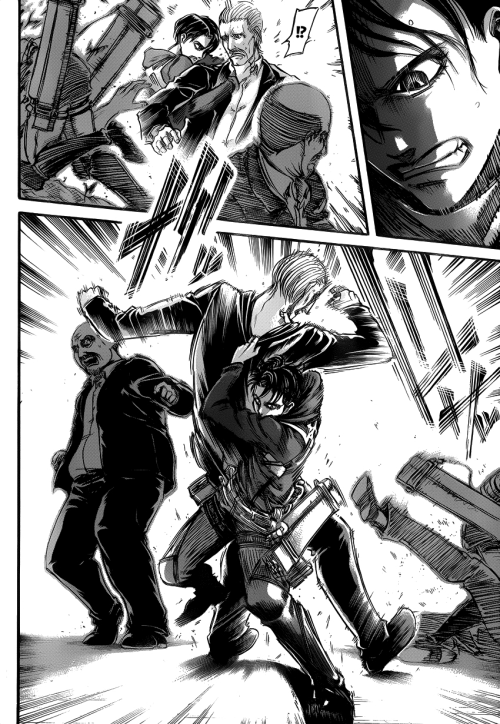  Flashback to Chapter 54: For me, this is just the Ackermans’ warmup to the official skirmish with Kenny in the upcoming Chapter 58.  They and the rest of the 104th are all going to survive. Believe it. Don’t underestimate our bbs.